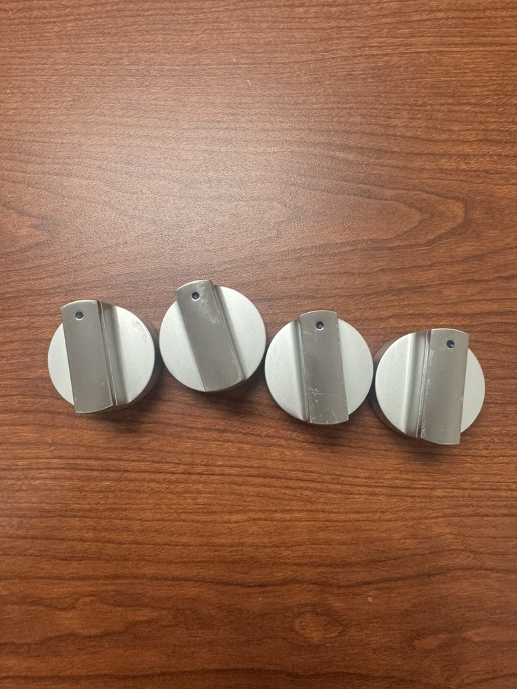 Maytag Range Knobs Set Of 4, Chrome & Silver  W10643321  W10815991  OEM