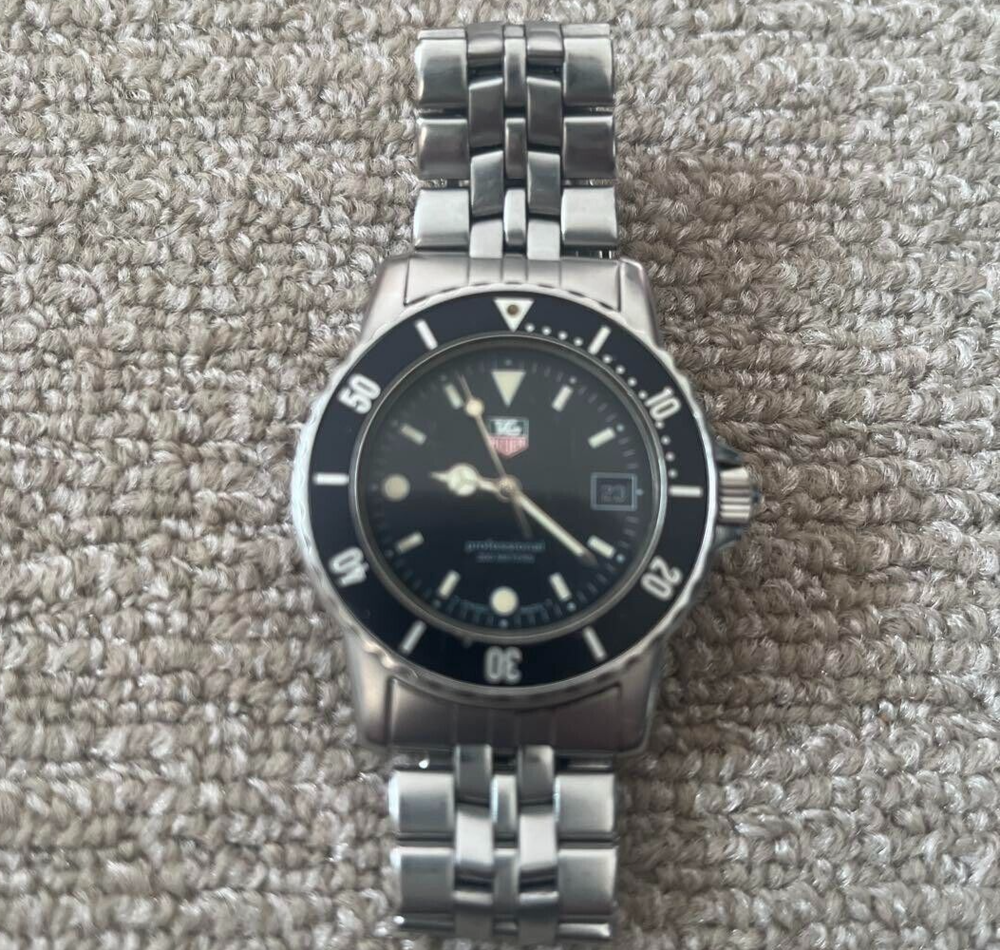 TAG Heuer Professional 929.213G Black Quartz 200m Men Watch From JP