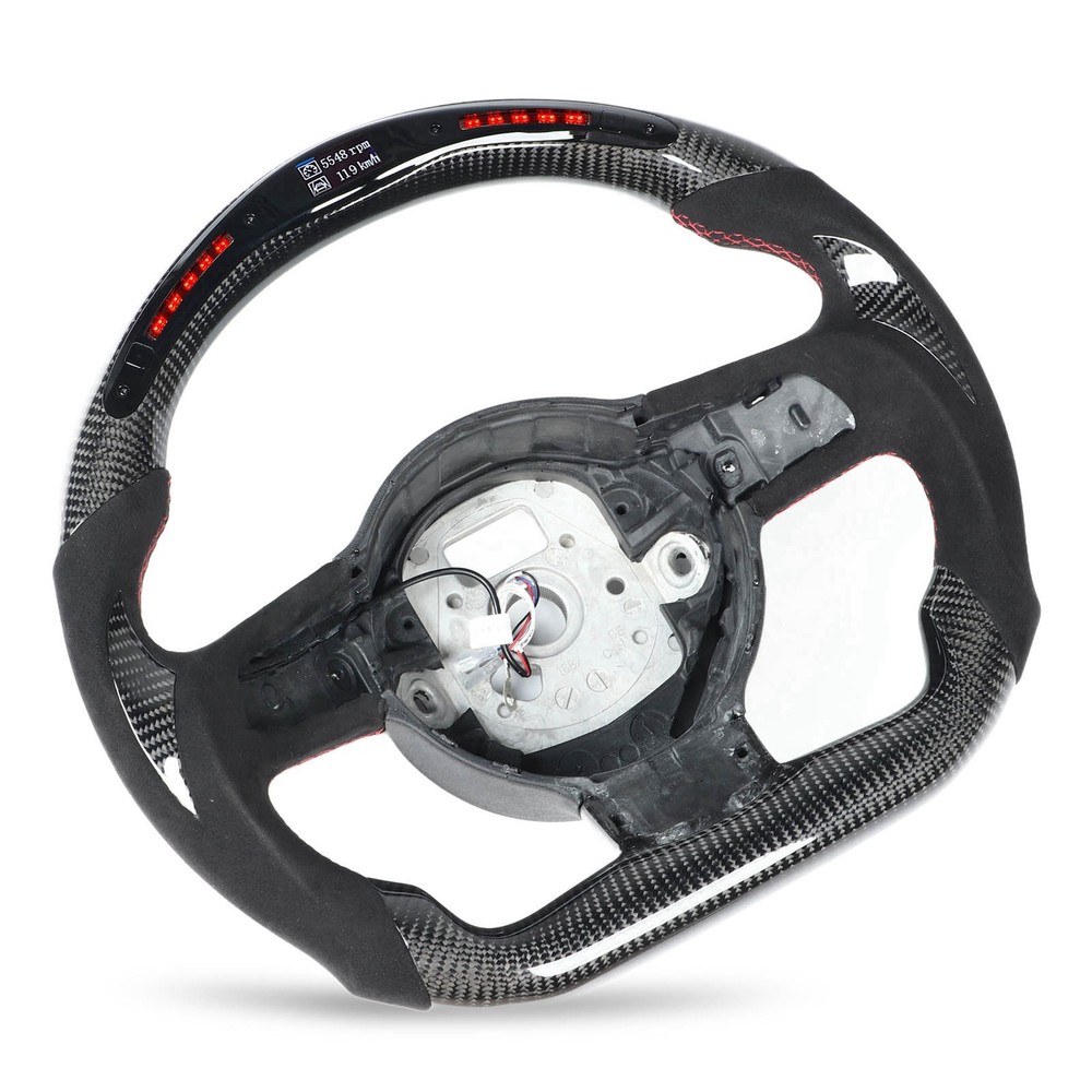 Carbon Fiber LED Steering Wheel With Adjustable RPM For TTS
