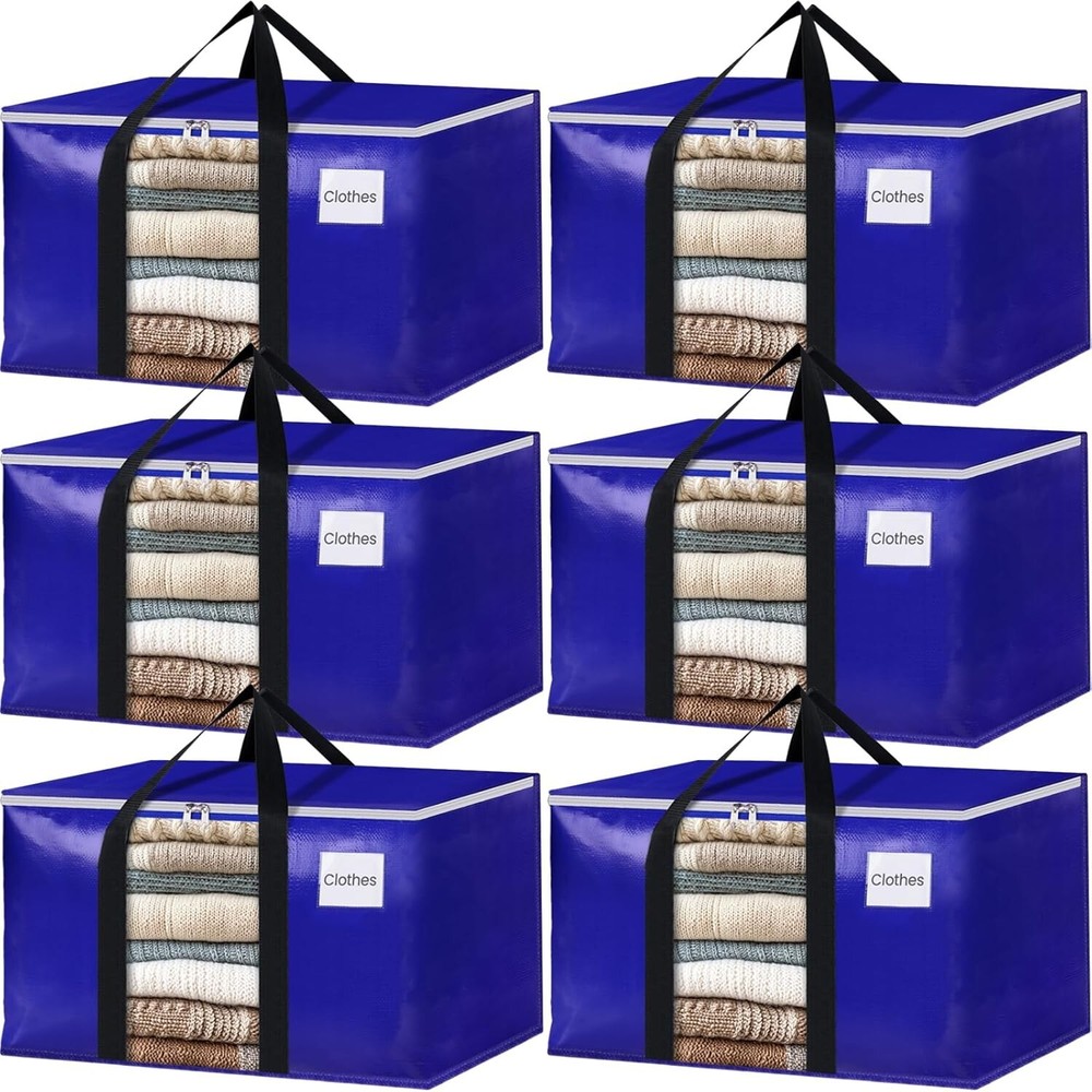 Extra Large Heavy-Duty Moving Bags with Zippers & Handles for Storage