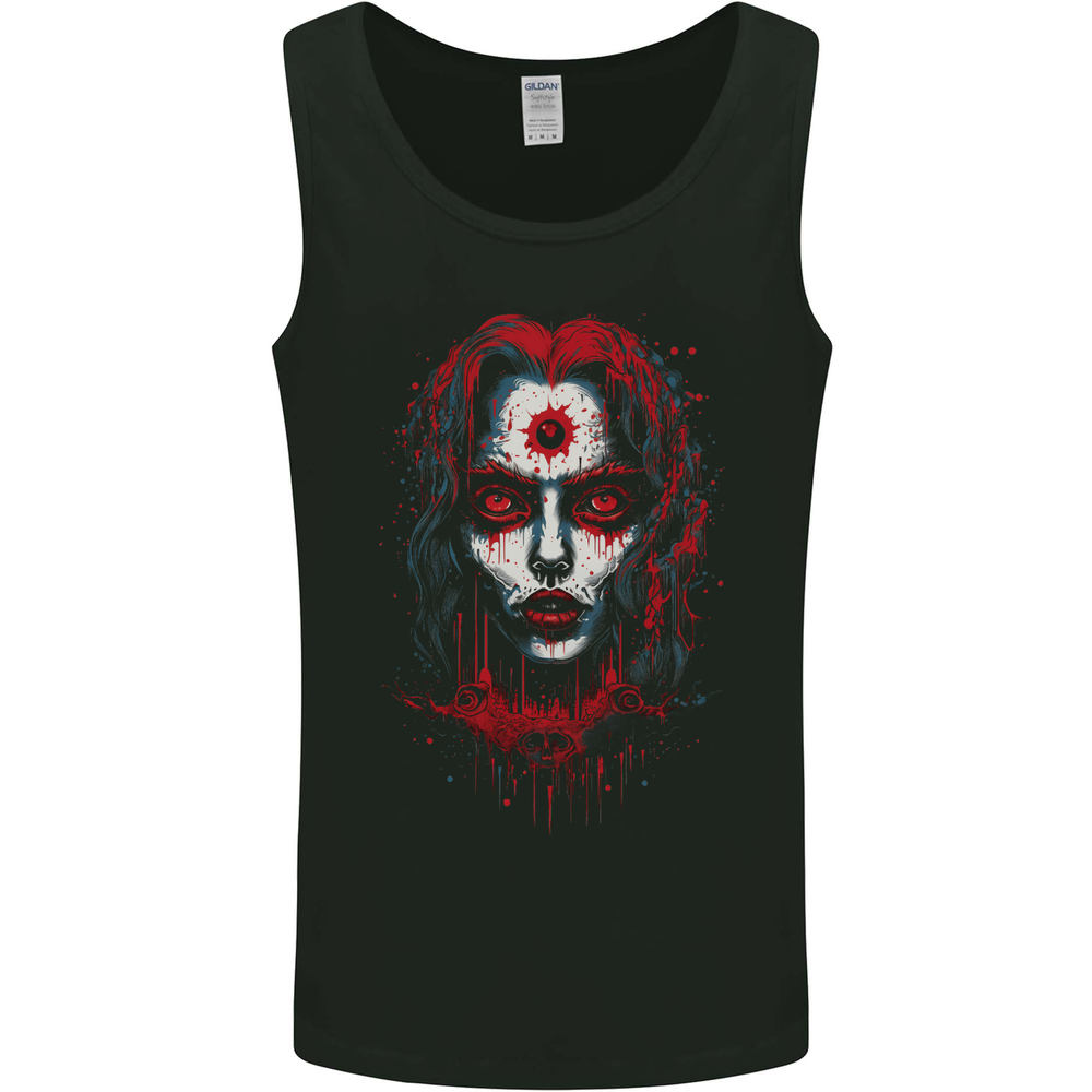 Satanic Witch Zombie Mens Vest Tank Top