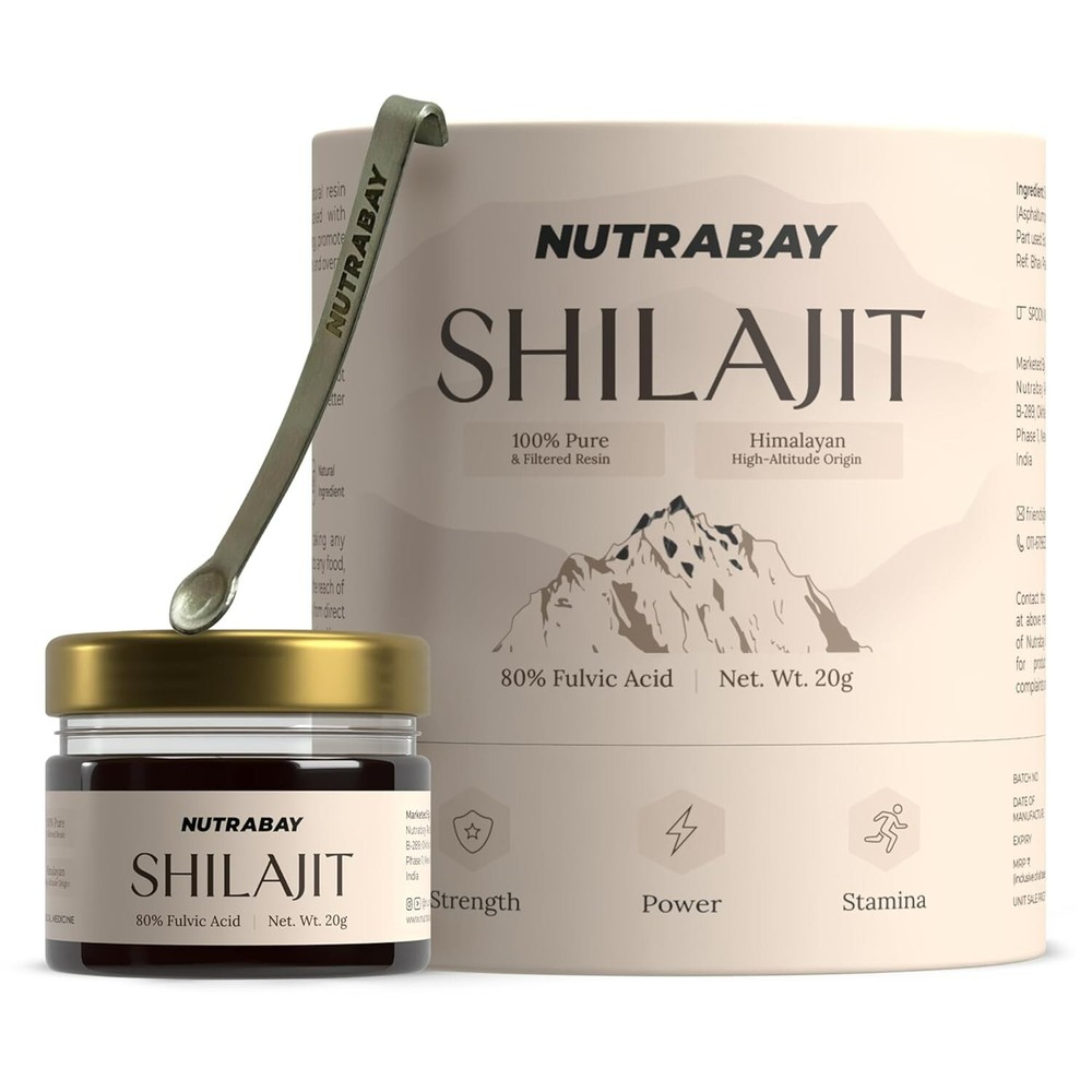 Nutrabay Shudh Himalayan Shilajit Resin 20g | Boost Strength, Stamina & Power