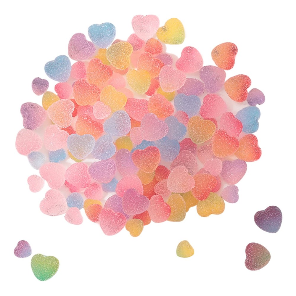 60Pcs Cute Candy Resin Charm Flatback Fake Candy Beads Bulk Nail Embellishmen...