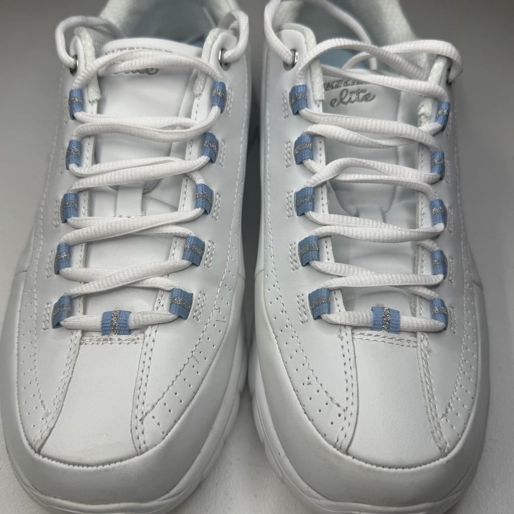 Skechers D'Lites Elite White Leather Womens Sneakers Size 11