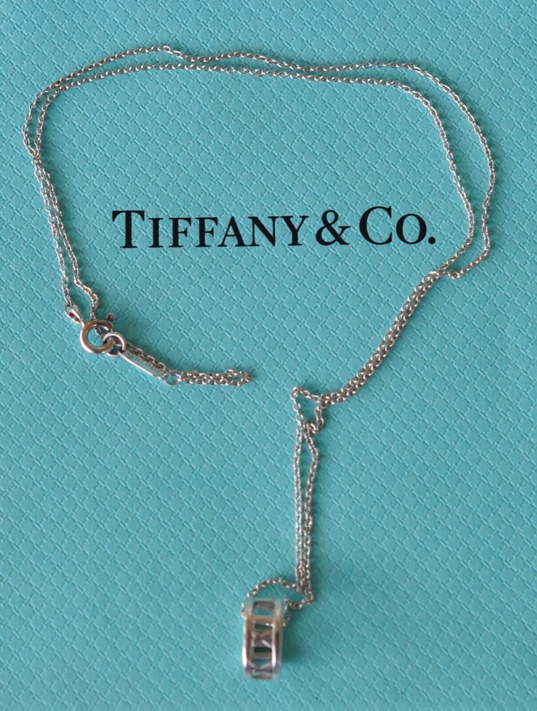 Tiffany & Co.  Atlas Roman Numeral Pendant & Necklace 16