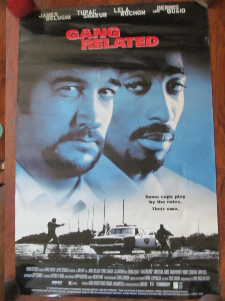 Gang Related Movie Poster Tupac Belushi 27x40 1997