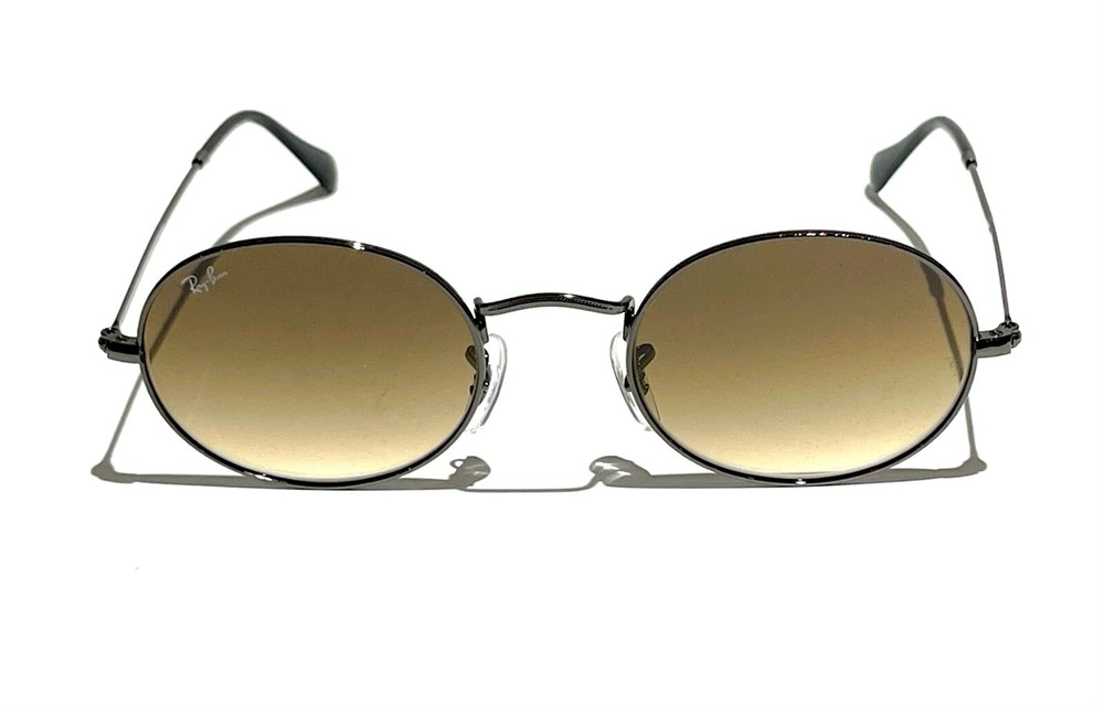 Ray-Ban Oval RB3547N 004/51 Light Brown Gradient Lens with Gunmetal Frame 51mm