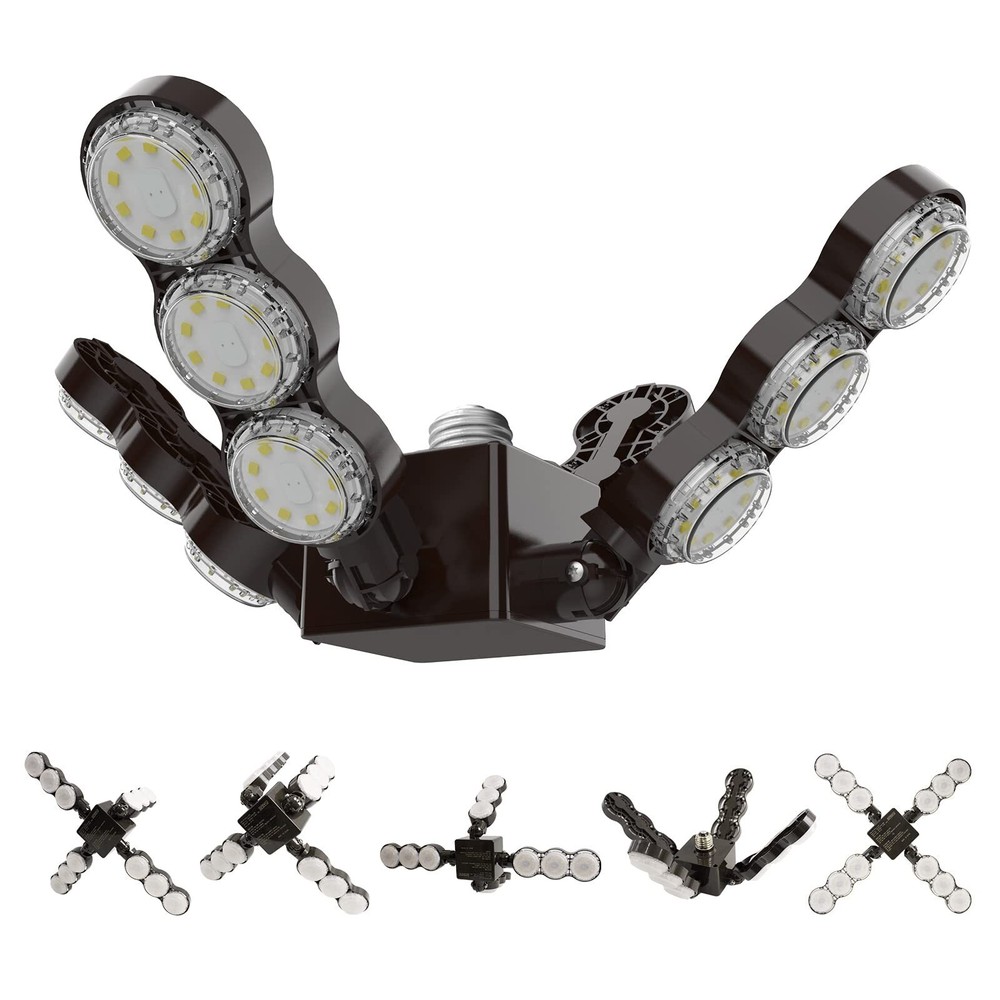 60W LED Garage Light with 6000lm Brightness 5000K Daylight Super Bright Energy-Efficient