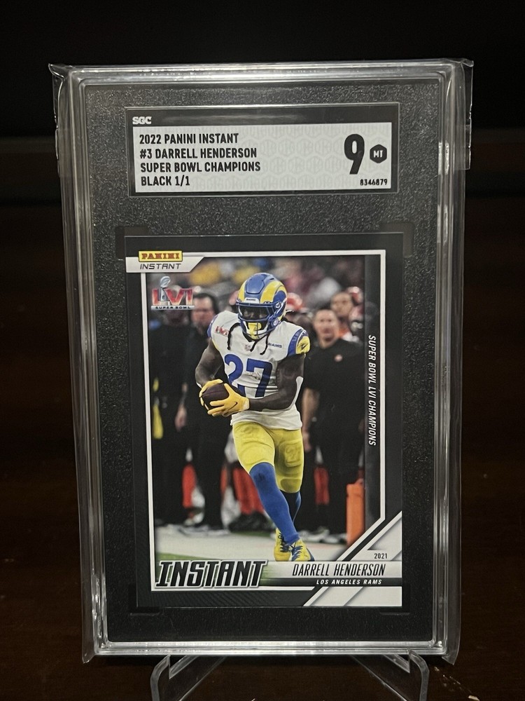 2022 Panini Instant Darrell Henderson Super Bowl LVI Black 1/1 SGC 9 Niche Collectible