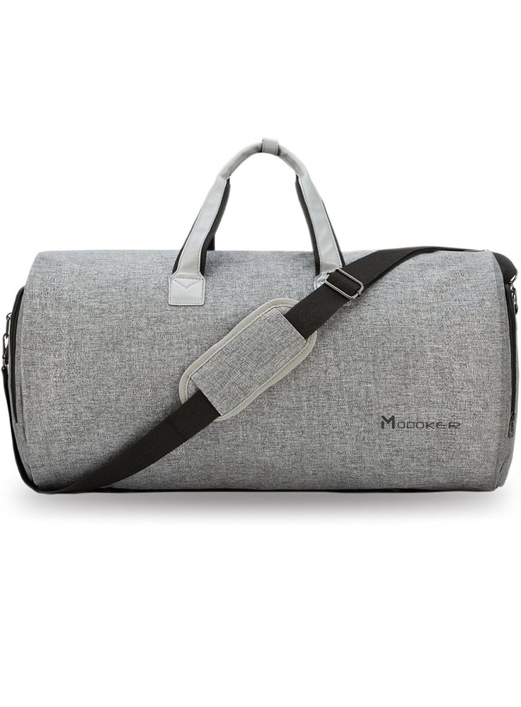 Modoker Gray Convertible Garment Bag with Adjustable Shoulder Strap