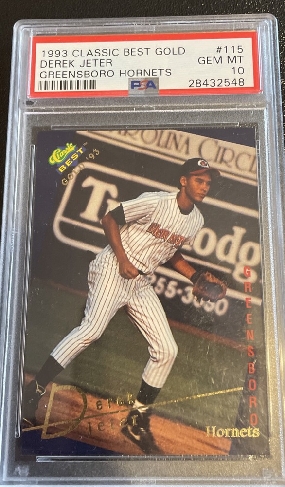 1993 CLASSIC BEST GOLD GREENSBORO HORNETS #115 DEREK JETER PSA 10 gem mint