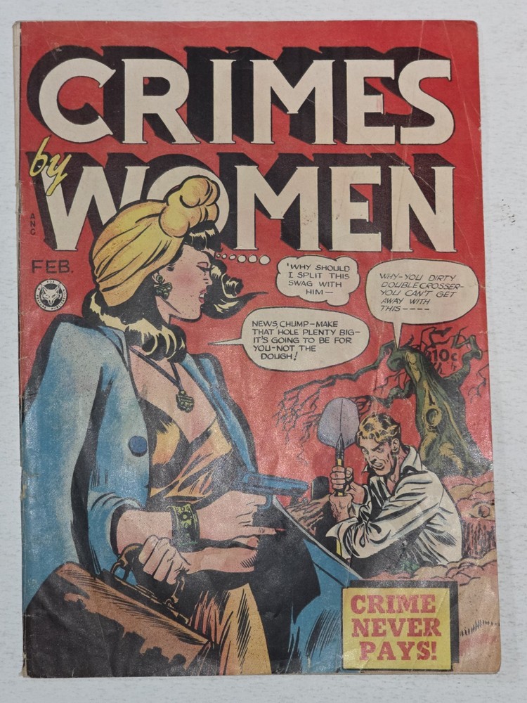 CRIMES BY WOMEN #5 VG- GGA   Scarce 1949 Used In SOTI Pre-Code Golden Age