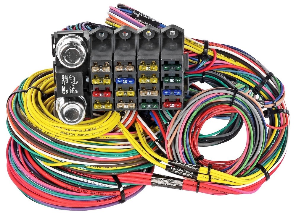JEGS 10405 Universal Wiring Harness 20-Circuit 16-Fuse