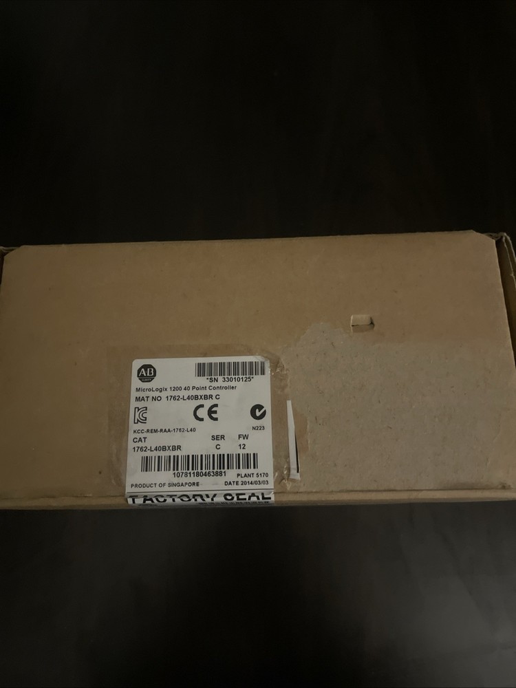 Allen-Bradley 1762-L40BXBR SER C MicroLogix 1200 40 Point Controller NEW