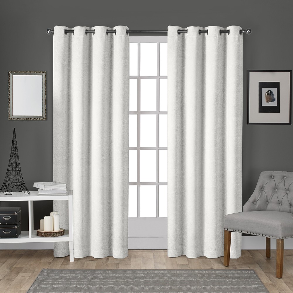 Exclusive Home Velvet Heavyweight Light Filtering Grommet Top Curtain Panel P...