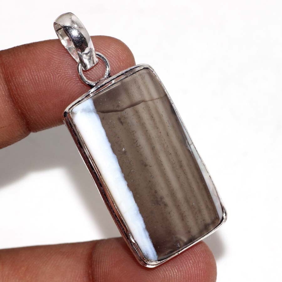 Owhyee Blue Opal 925 Silver Plated Gemstone Pendant 2