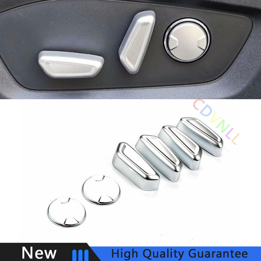 Fit For Ford Explorer 2020-2022 Matte Silver Seat Button Handle Cover Trim 6PCS