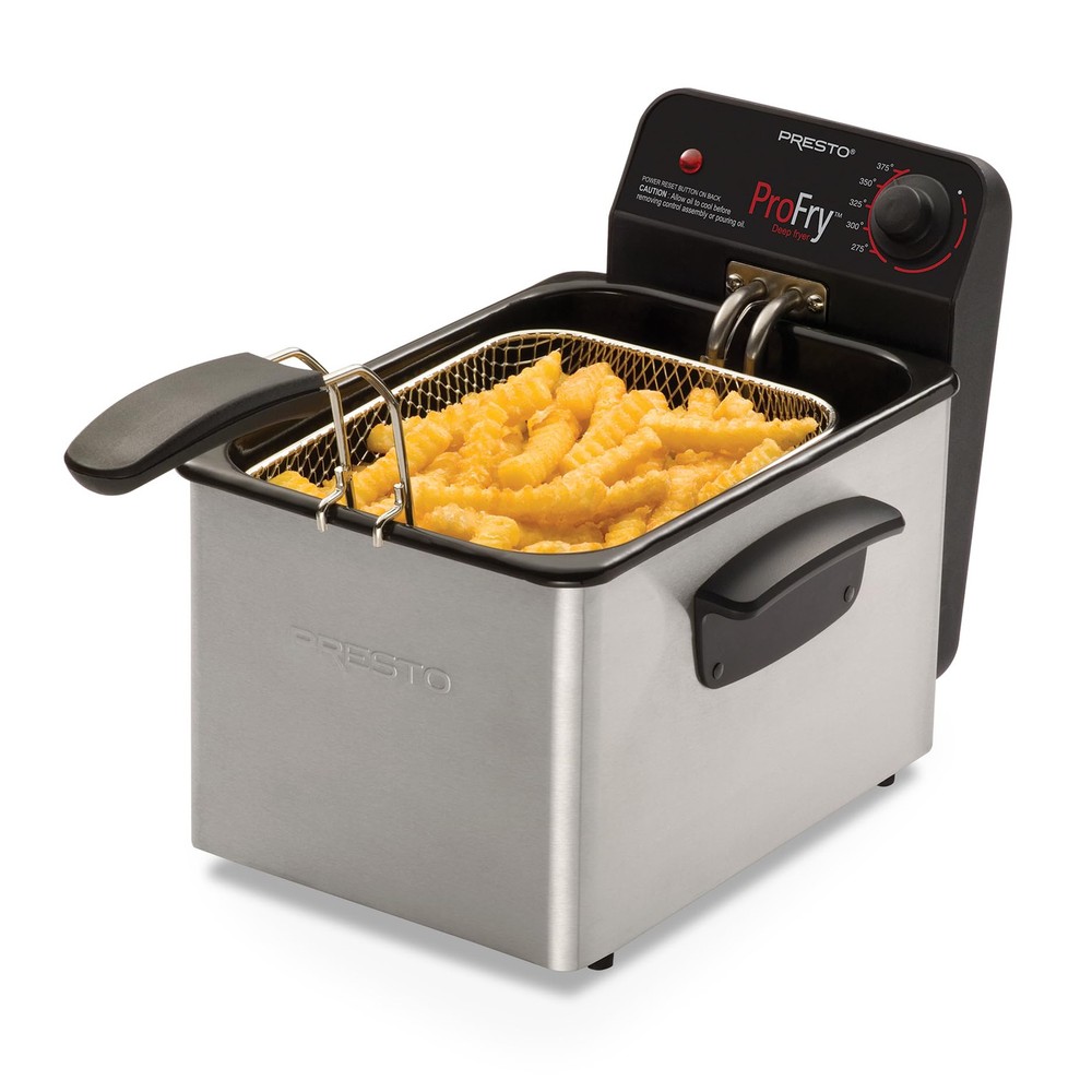 Stainless Steel Pro Deep Fryer with Immersion Element Silver 05461  