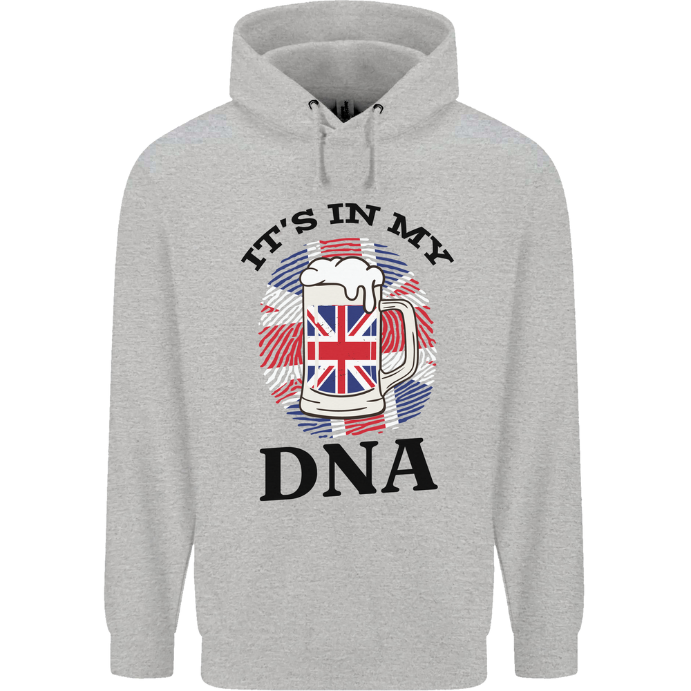 British Beer Its in My DNA Union Jack Flag Mens 80% Cotton Hoodie