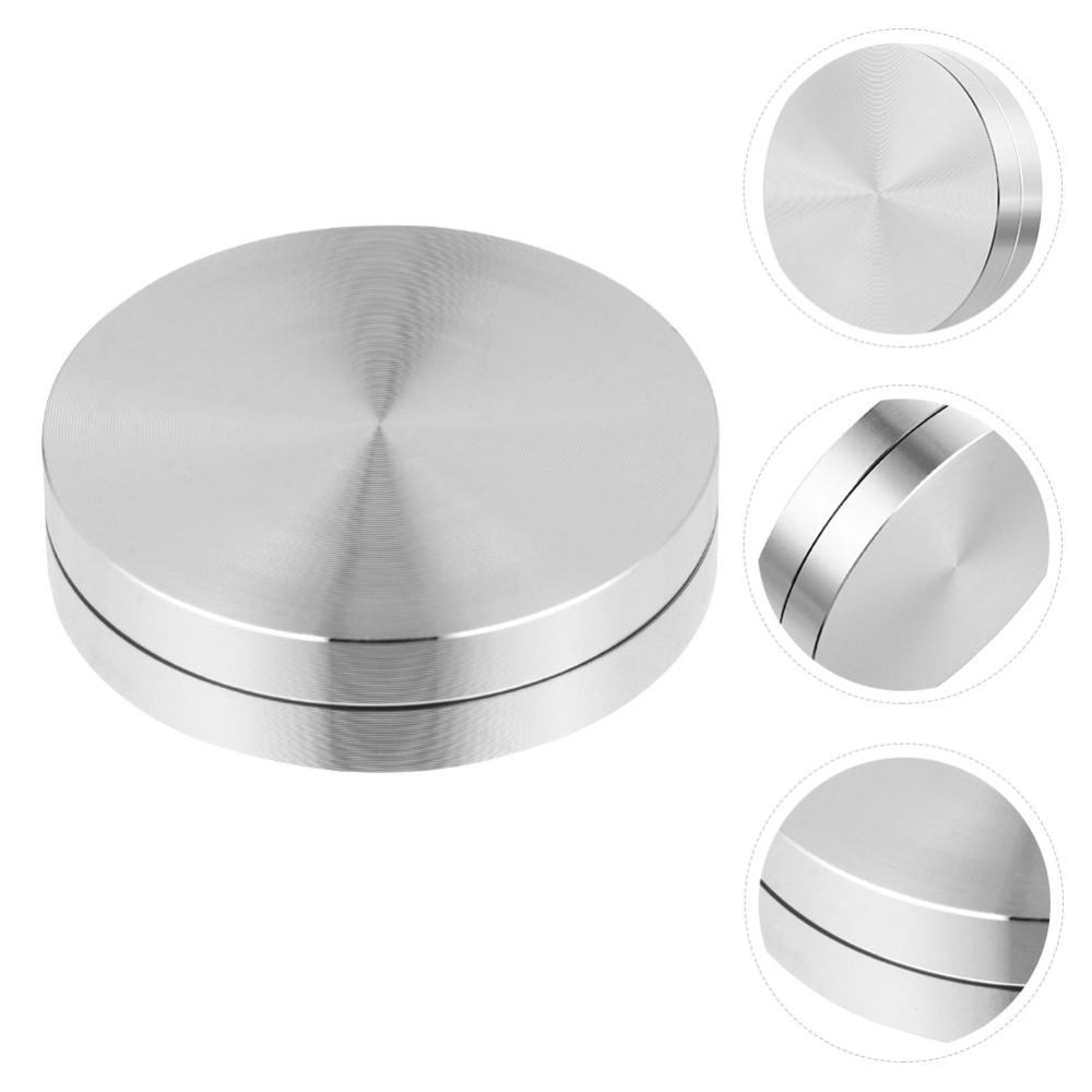 2 Pcs Aluminum Alloy Cake Turntable Stand for Smooth Bearing Rotation