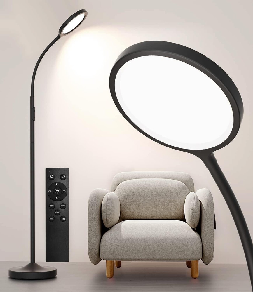 Bright Dimmable LED Floor Lamp for Living Room with Custom Colors