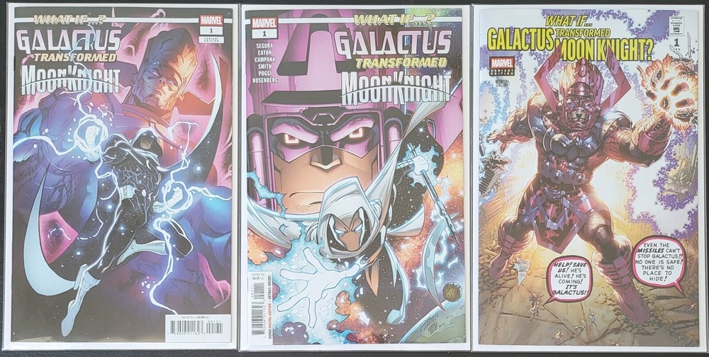 Galactus Transforms Moon Knight 1 NM 3 Standard Covers Lot