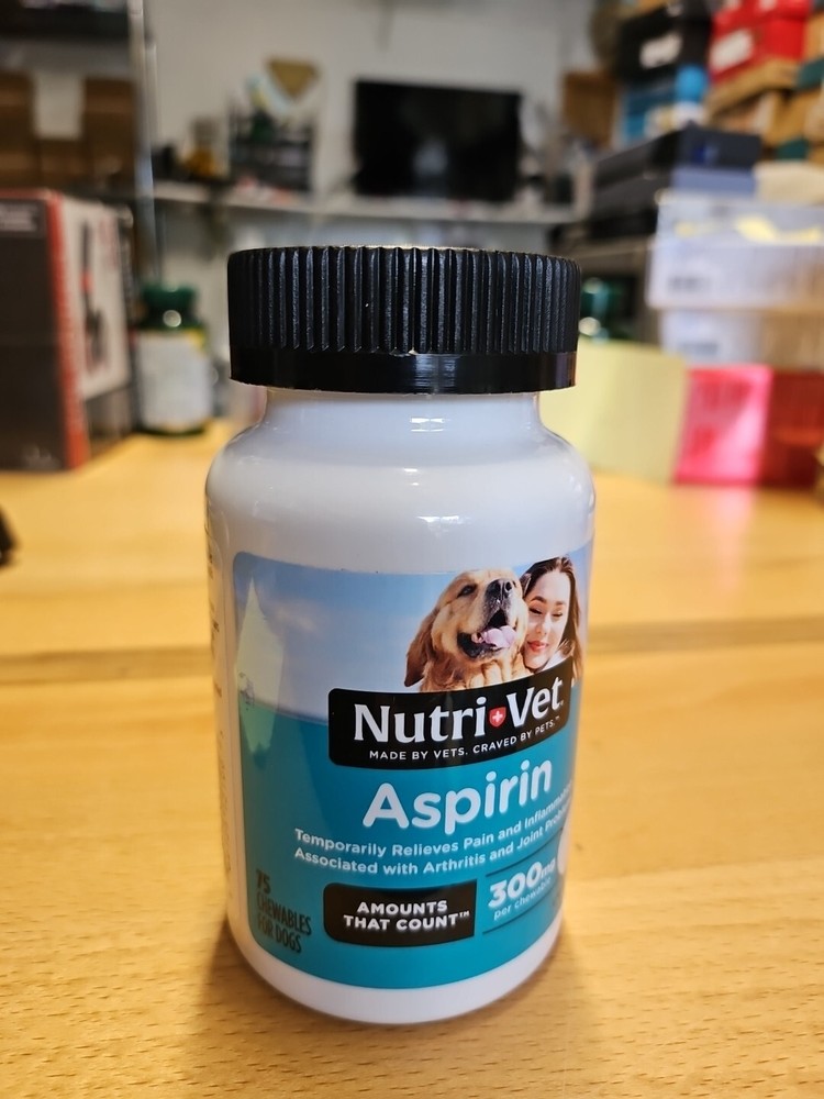 Nutri-Vet Aspirin for Pain and Inflammation 75 count ,  300 mg  EXP02-04/26