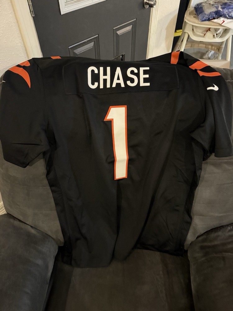Ja'Marr Chase Cincinnati Bengals Nike Game Jersey - Black. Adult Large