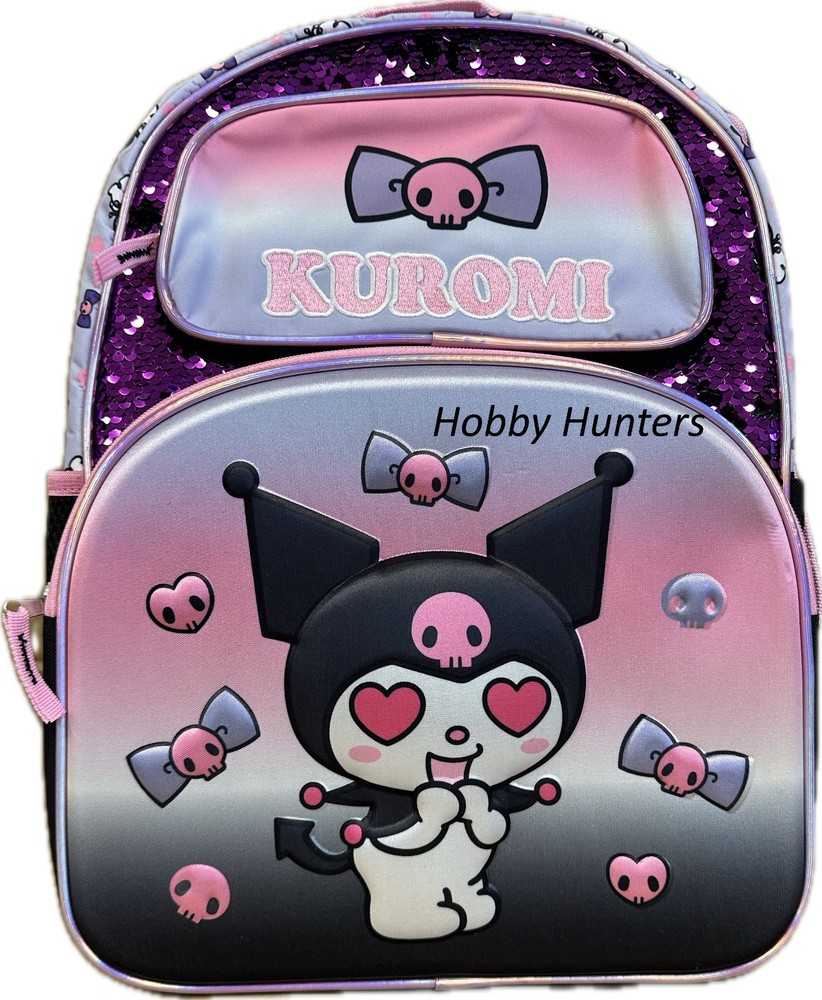 Large Backpack - Hello Kitty and Friends - Kuromi Heart Eye 3D Pop-up 16
