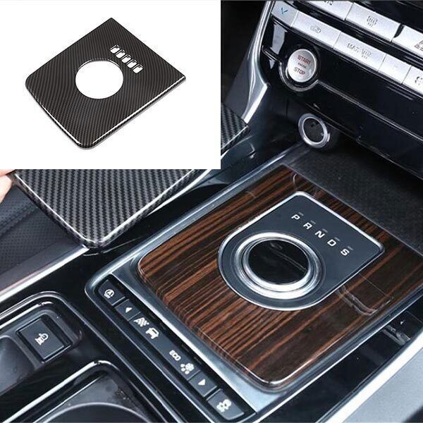 For Jaguar F-pace 2017-2020 Console Gear Shift Frame Cover Trim Carbon Fiber ABS