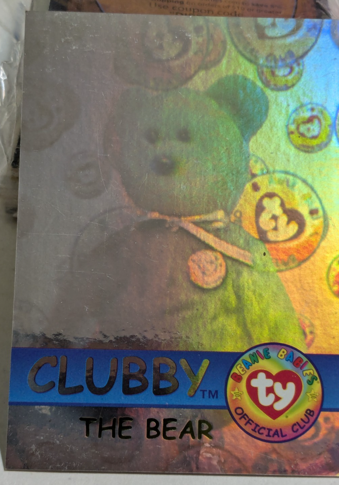 1999 Beanie Babies Collectors Cards- Clubby the Bear Hologram - 2183/2222