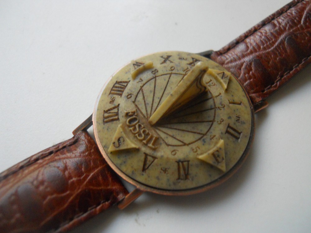 Fossil Men's SD-7620 Sundial Brown Leather Band Watch