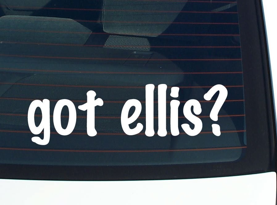 Ellis Family Funny Car Decal Bumper Sticker Vinyl Window Pride