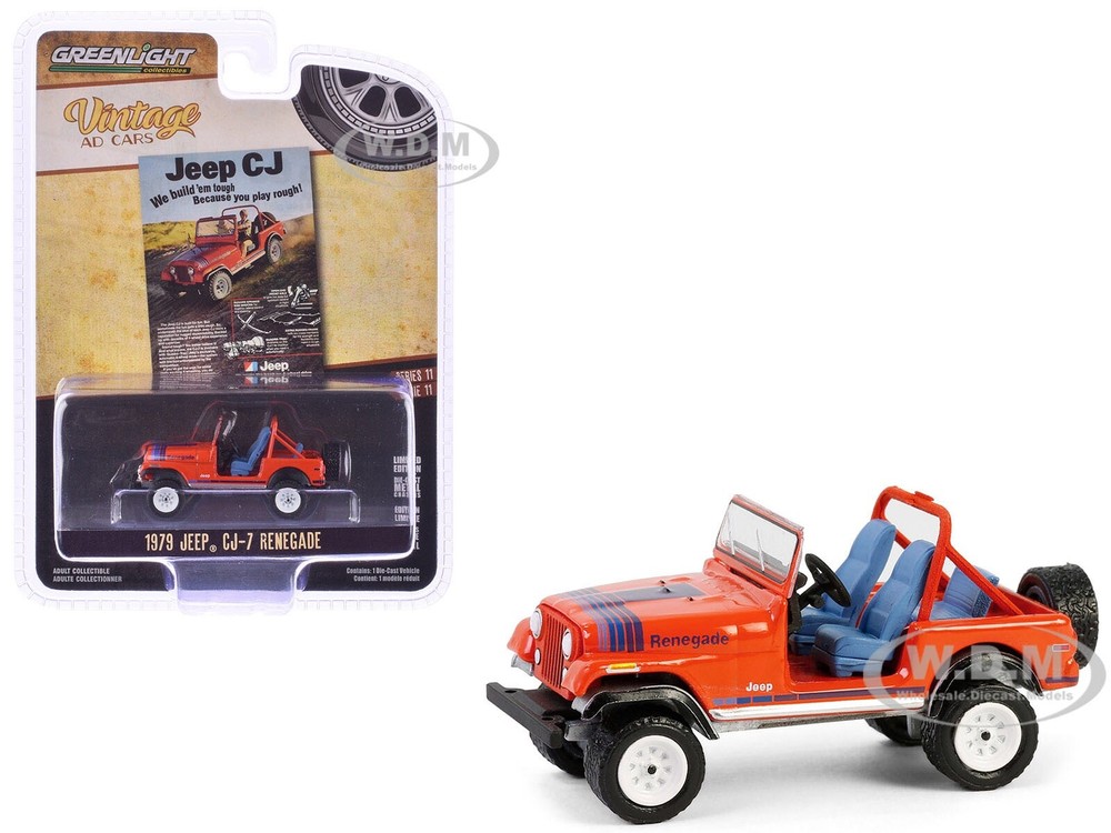 1979 Jeep CJ-7 Renegade Red 1/64 Diecast Model by Greenlight 39150