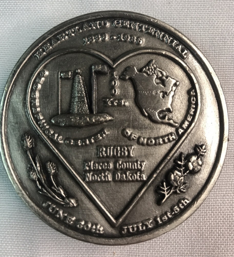 Limited Edition #875 Of 1000 North Dakota Heartlands Centennial belt buckle 1985