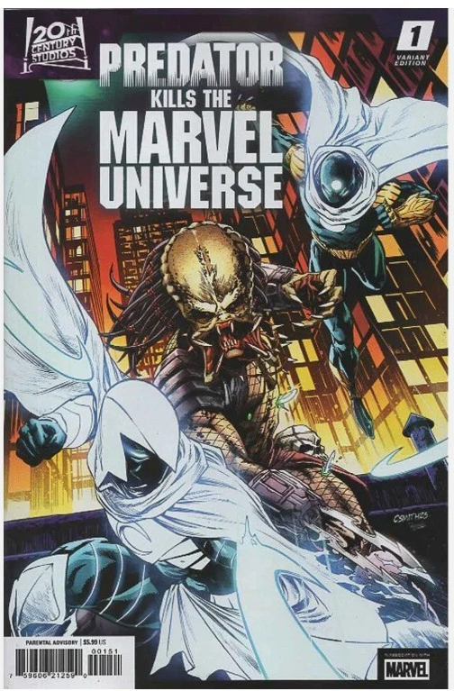 Predator Kills the Marvel Universe Comic 1 First Print Cover B Variant 2025