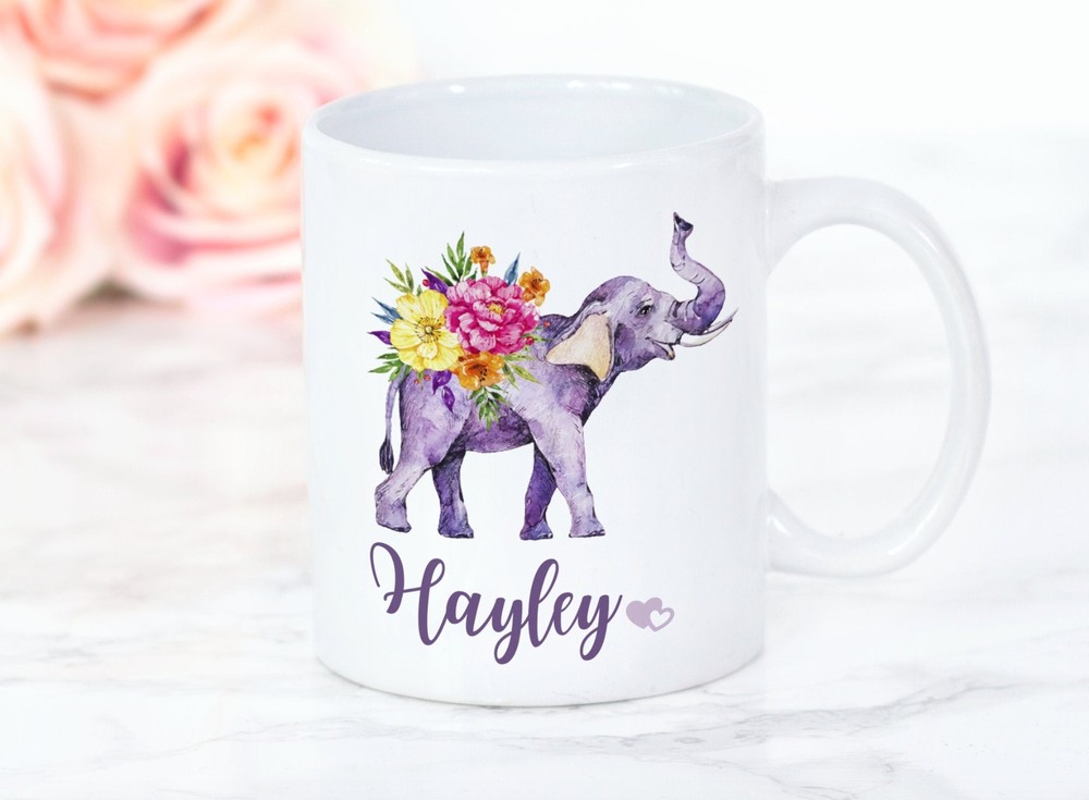 Elephant Mug Any Name Elephant Gifts For Women Elephant Coffee Mug Elephant