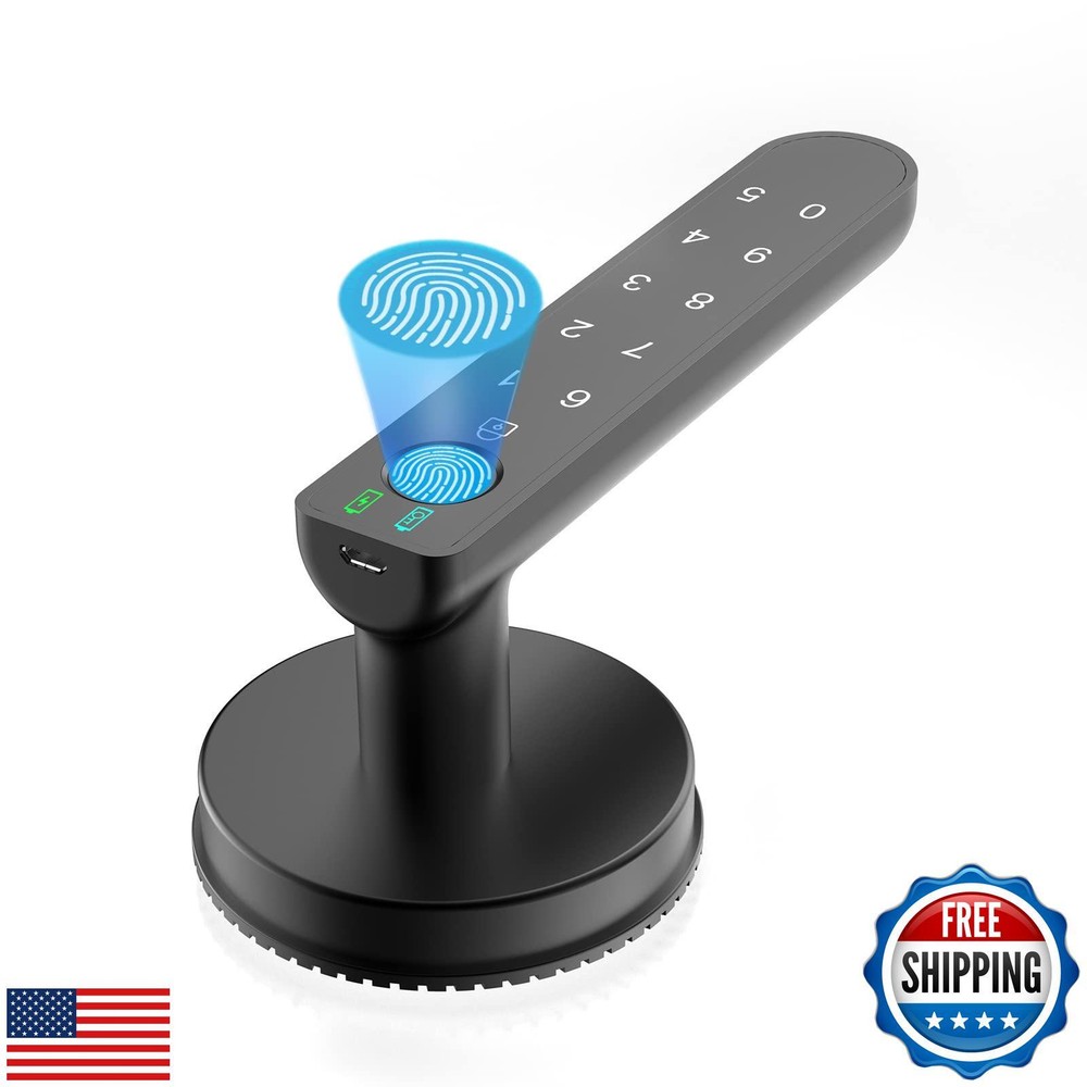 Smart Fingerprint Door Lock with Keypad & Handle for Secure Keyless Entry  