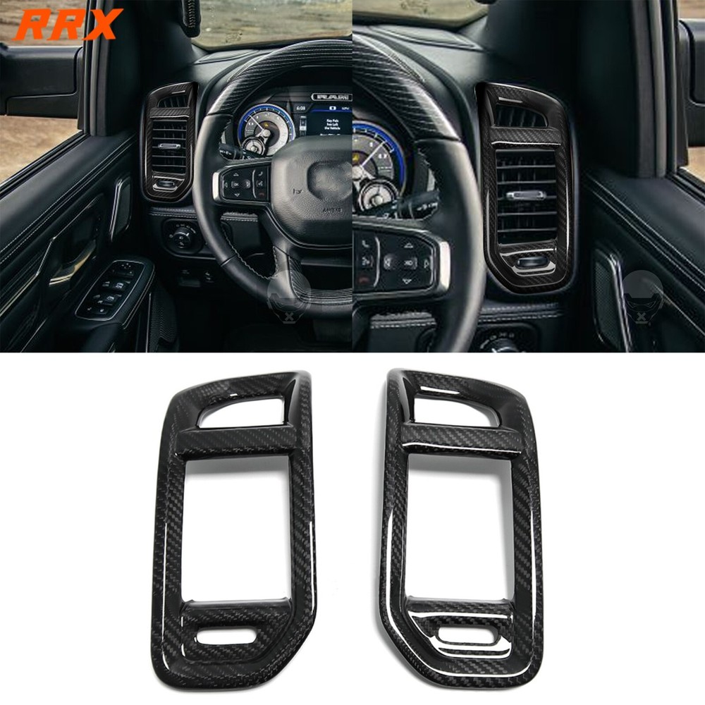 Dry Carbon Fiber Air Vent Cover for RAM 1500 2500 3500 2019-2024