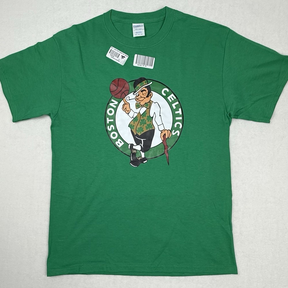 New Fanatics Boston Celtics Men's Medium T-Shirt Lucky The Leprechaun Crew Green