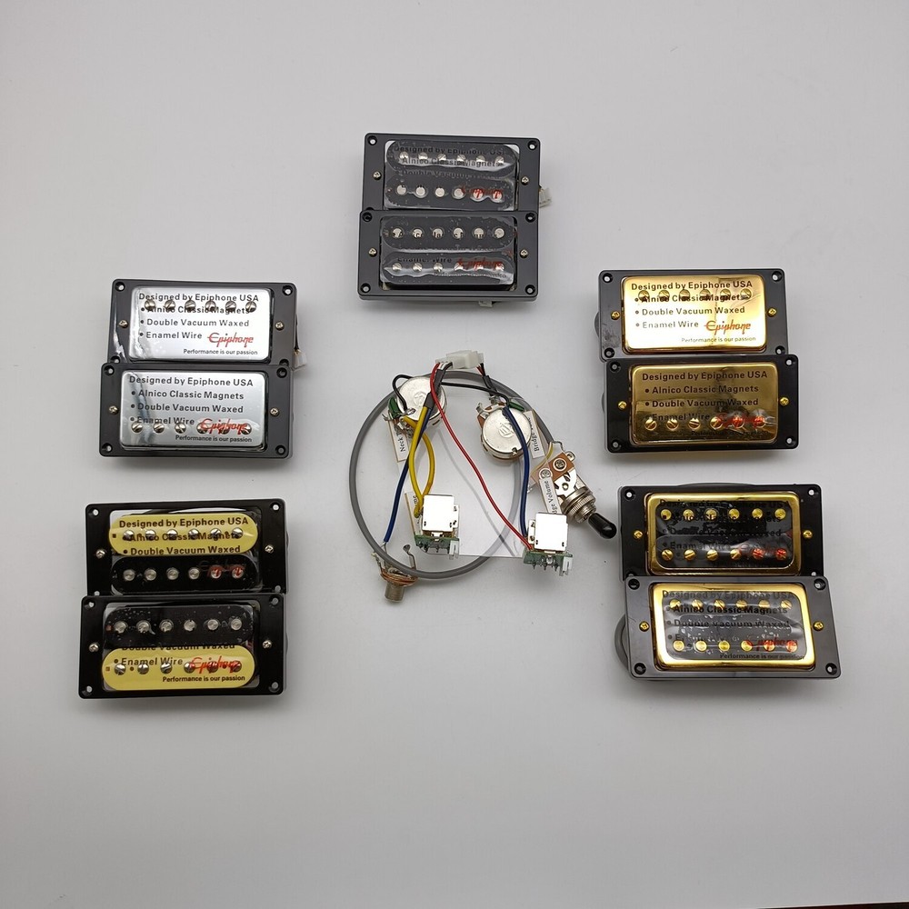 Electric Guitar Alnico Humbucker Pickup 4C Conductor Pull Wiring Harness