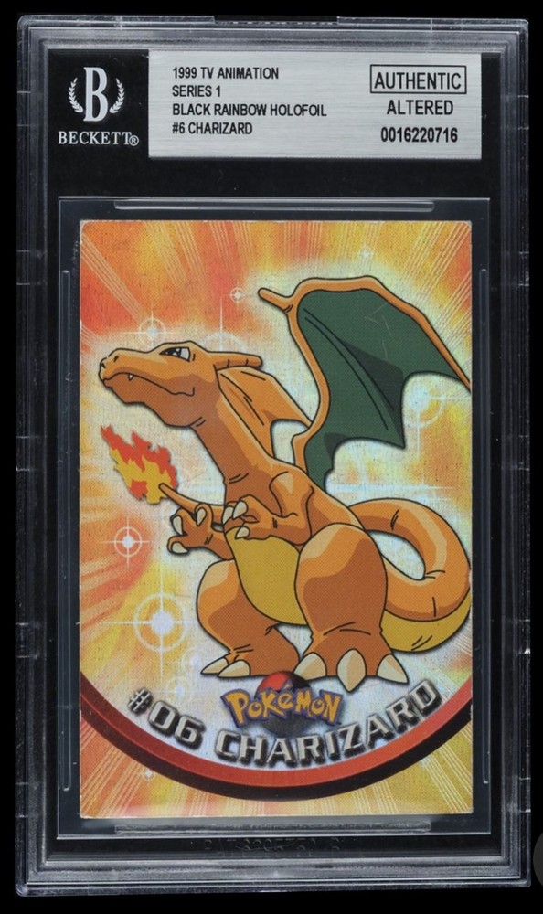 1999 Topps TV Animation Series 1 Charizard Authentic Altered BGS English #6