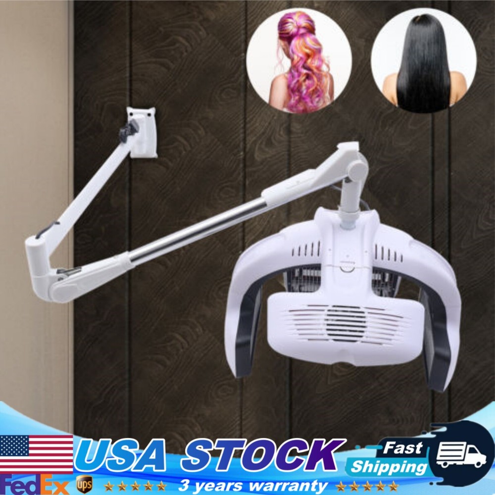 1250w Wall Mount Hair Hood Dryer Beauty Salon Equipment Adjustable Swing Arm