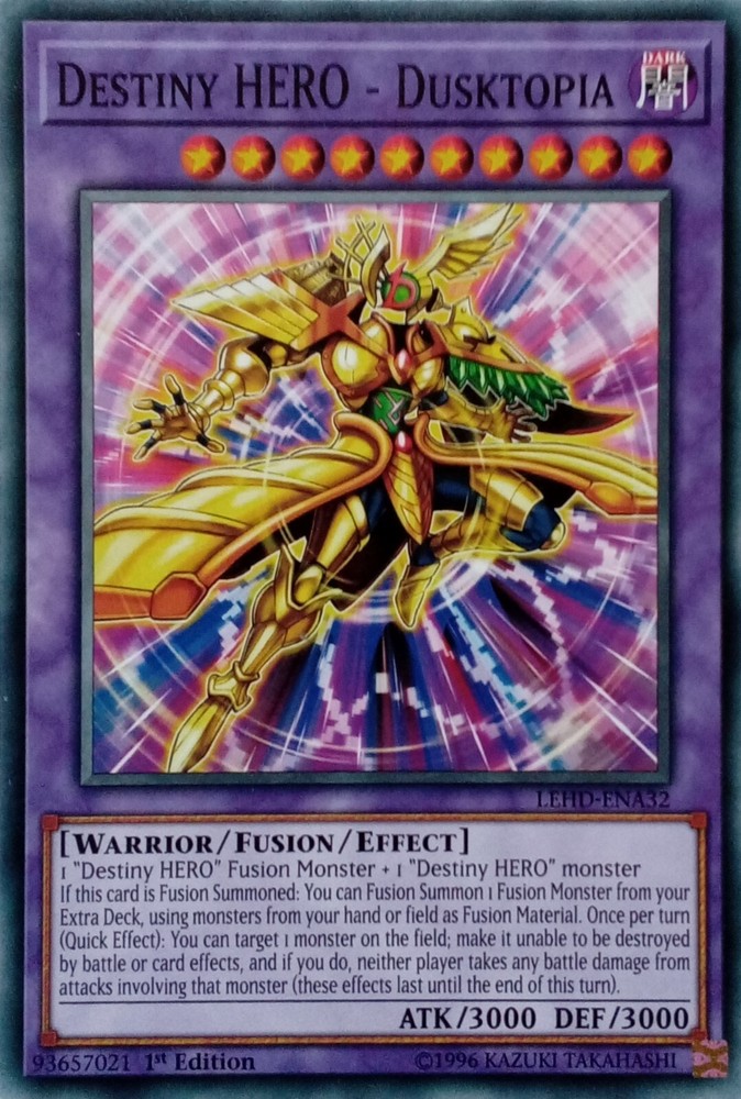 DESTINY HERO DUSKTOPIA LEHD-ENA32 Common 1st Edition Yugioh Card  