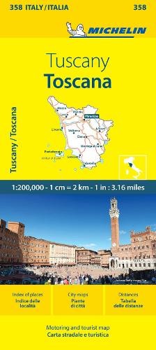 Michelin Toscana Local Map 358 Detailed Travel Road Map