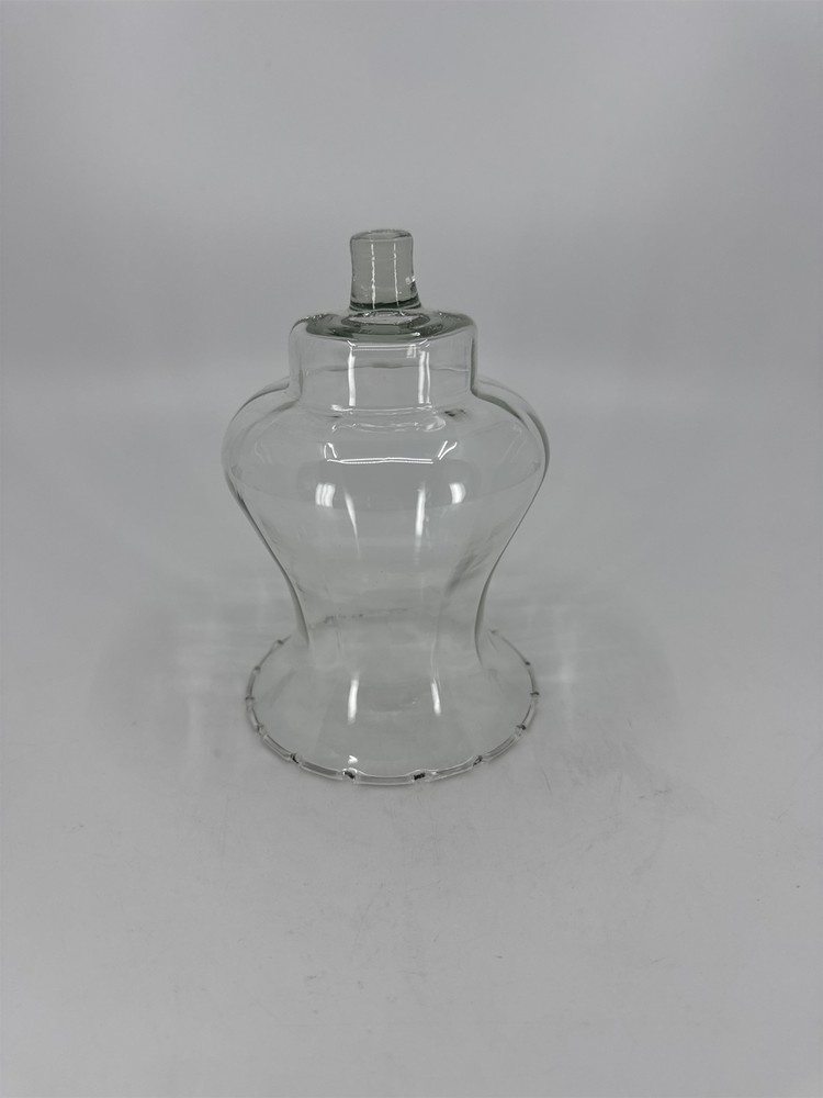 Vintage Homco Glass Peg Votive Candle Holder with Dotted Lipped Edges