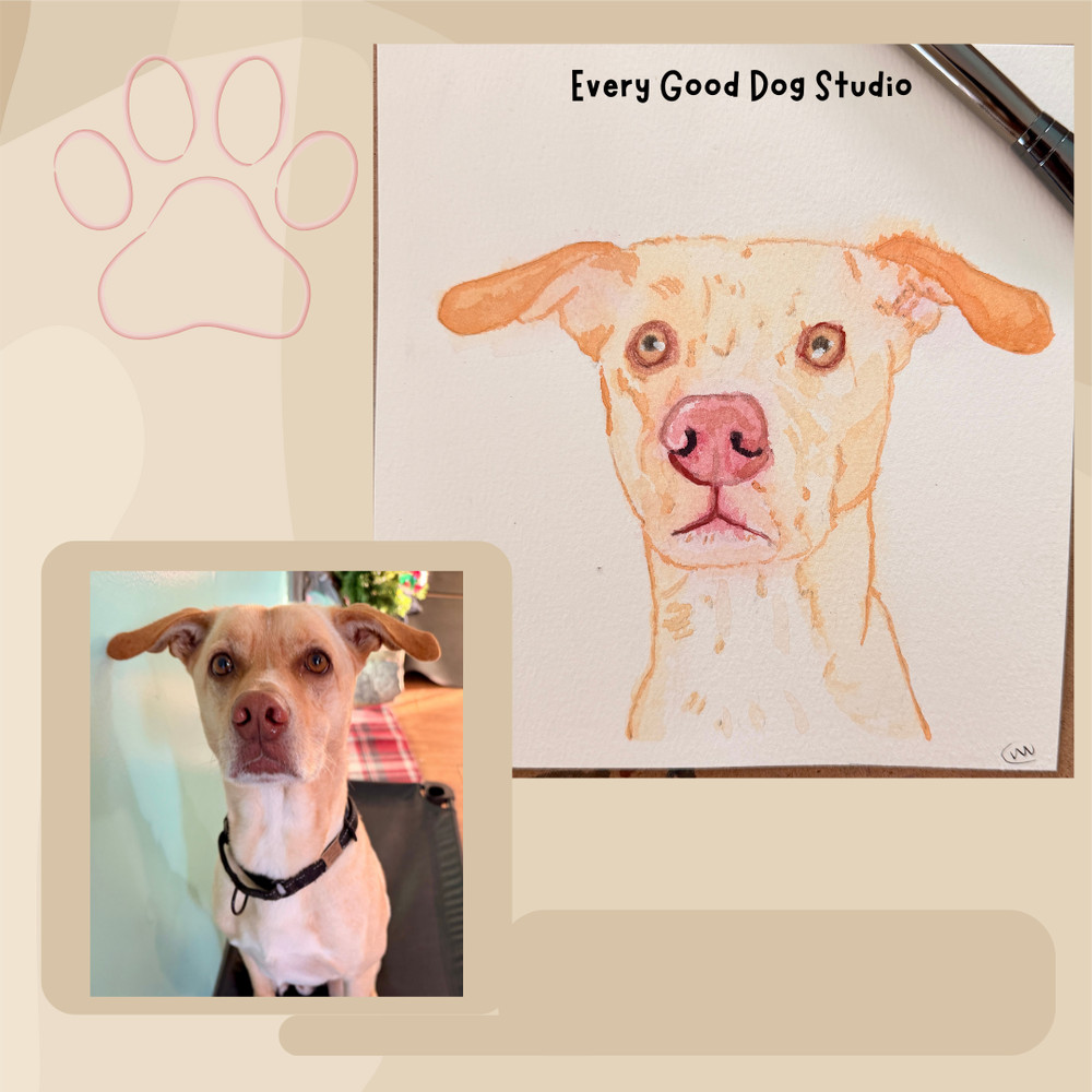 Custom Pet Portrait Watercolor ACEO Hand-Painted from Your Photo | 2.5 X3.5