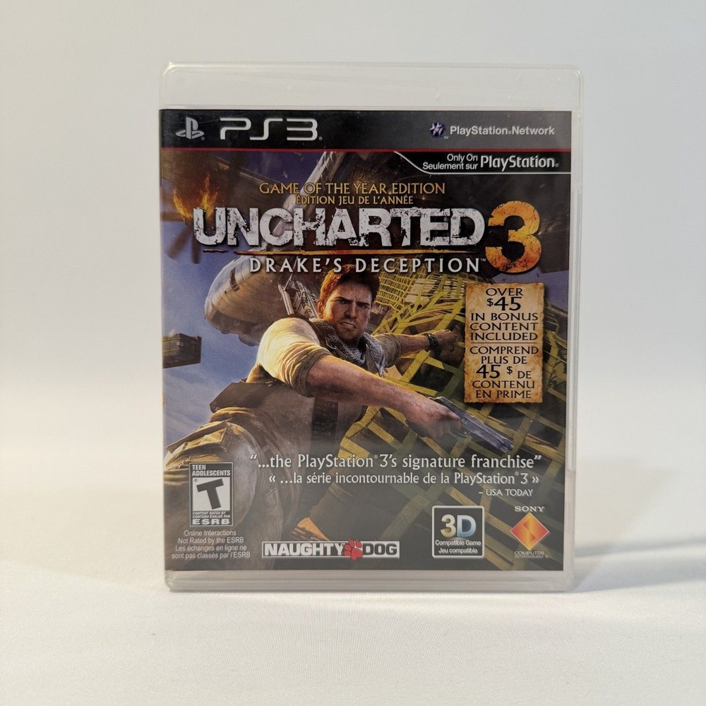 Uncharted 3 Drakes Deception GOTY Sony PlayStation 3 Action Adventure Game