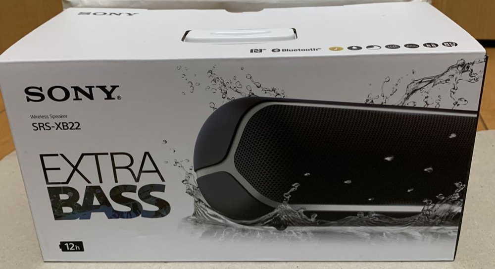 Sony SRS-XB22 Wireless Bluetooth Speaker Waterproof Dustproof Rustproof Black  