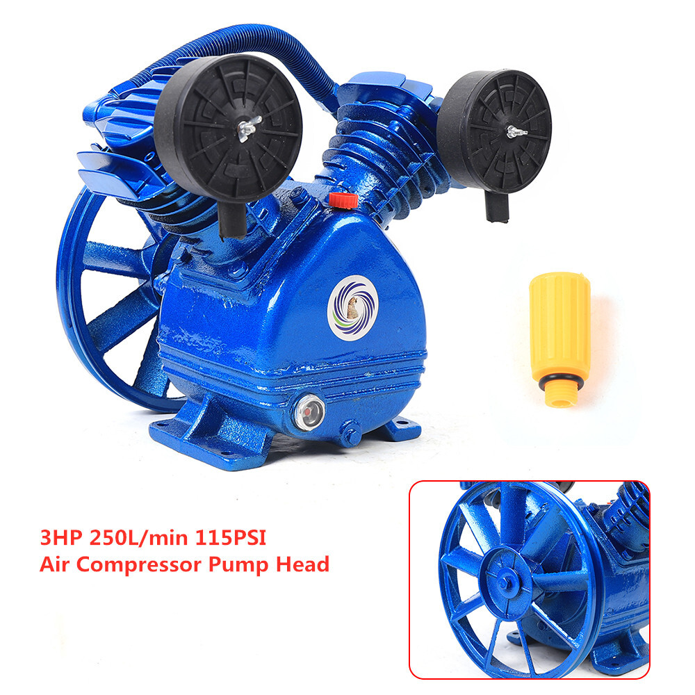 Single Stage V-Twin Cylinder 3 HP 2-Piston Replacement Air Compressor Pump
